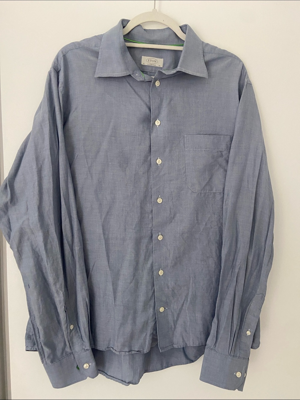 Eton Men's Light Blue Button-Down Shirt